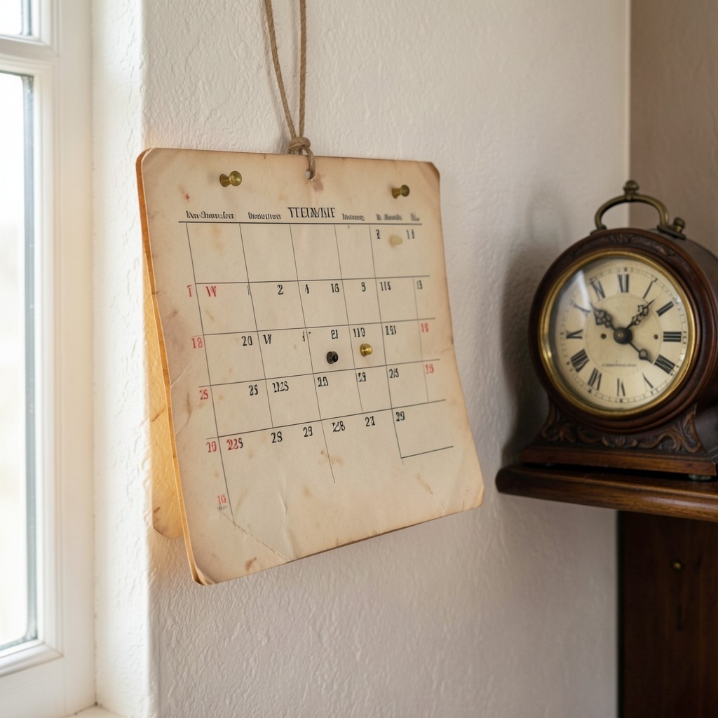 Calendrier papier marquant les étapes d'une procédure de rupture conventionnelle